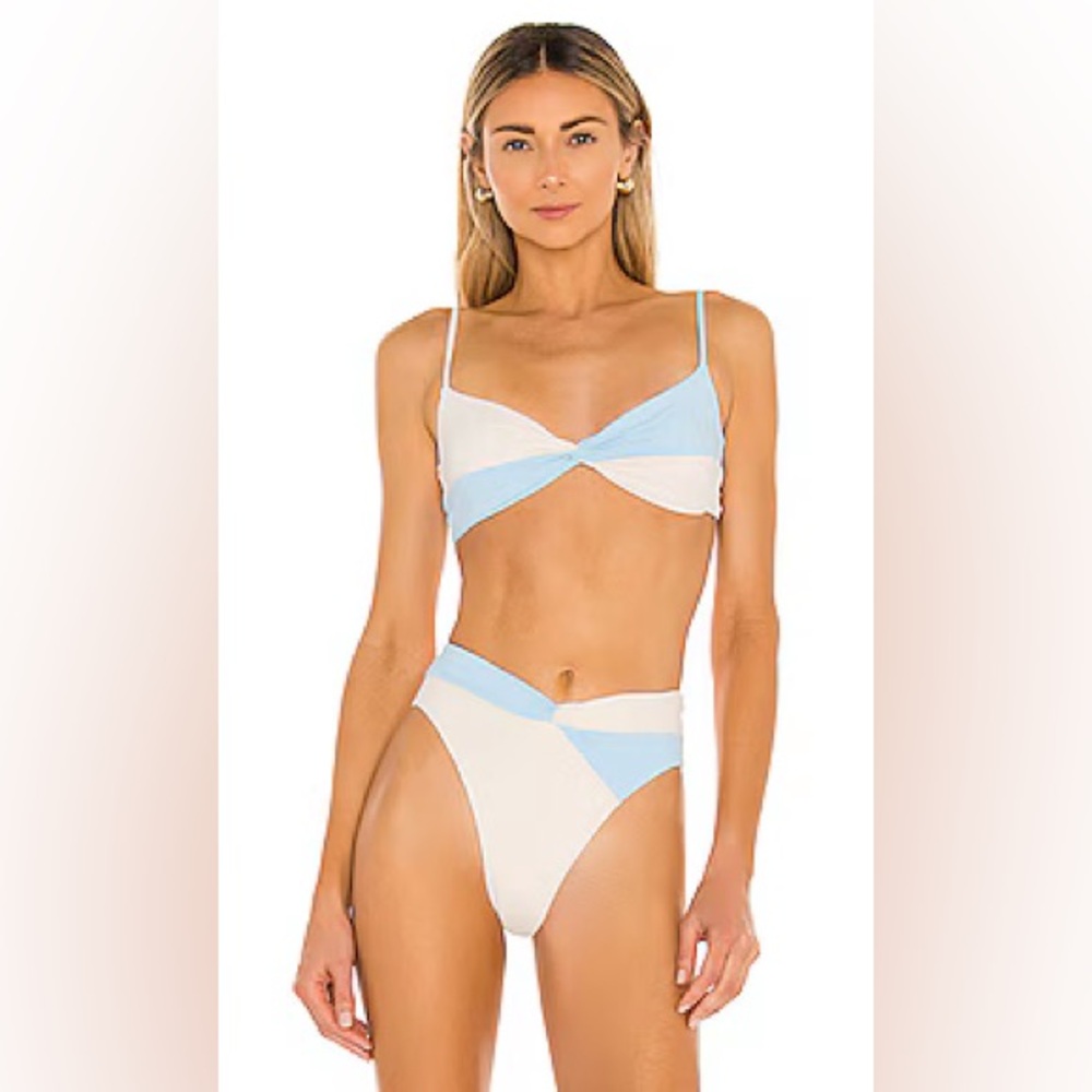 LSpace X Revolve Ringo Bikini Top Sky Blue
